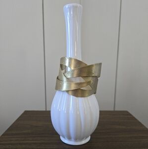 Brass Abstract Wide Cuff Bracelet Statement